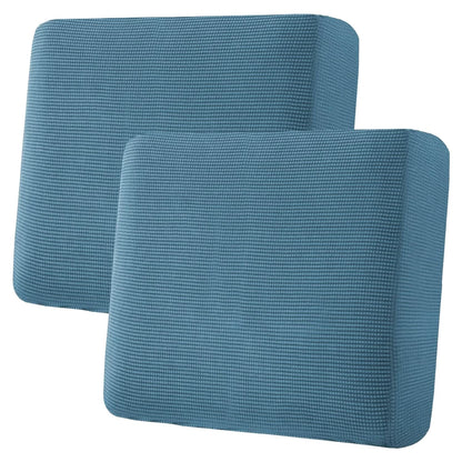 H.VERSAILTEX Super Stretch Individual Seat Cushion Covers Sofa Covers Couch Cushion Cover Slipcover Sets Thick Jacquard Textured Twill Fabric (3 Piece Sofa Cushion Covers, Grey)
