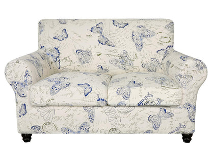 SearchI Stretch Sofa Cover Printed Couch Cover, Floral Pattern 4 Pieces Sofa Slipcover with 3 Separate Cushion Cover, Washable Furniture Protector for Living Room(Sofa, Yellow+Flower)