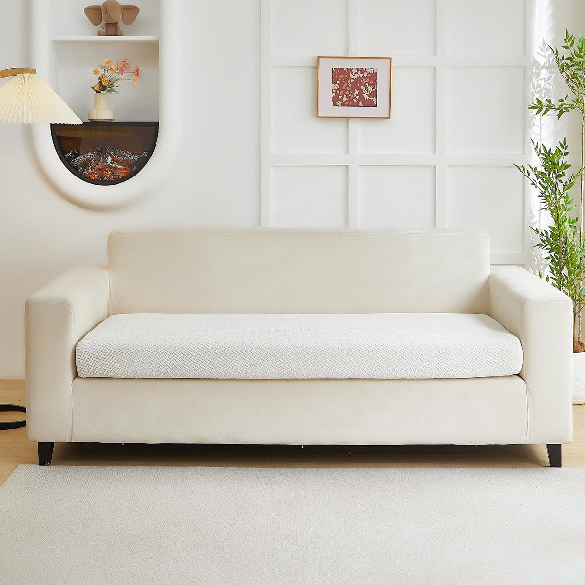 Couch Cushion Covers Sofa Covers Couch Covers for Sofa Pet Friendly Universal Sofa Covers Washable Stretch Slipcovers for Sectional Sofa (Texture Gray,Large Single Seat Cover)