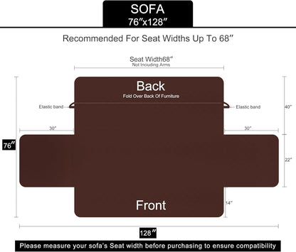 U-NICE HOME Reversible Sofa Cover Couch Cover for Dogs, Coffee/Beige