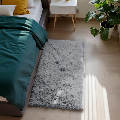 Beige 8x10 Area Rugs for Living Room, Fluffy Shag Rug Large Bedroom Carpet
