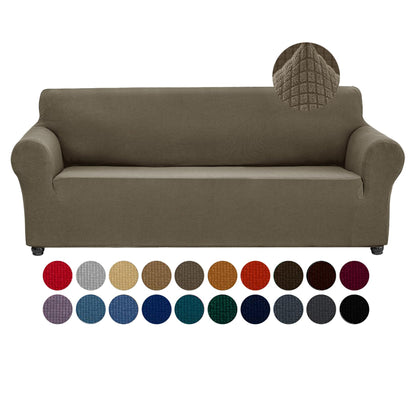 Joccun Stretch Couch Cover Slipcovers, 1-Piece Sofa Covers for 3 Cushion Couch Spandex Jacquard Washable Furniture Protector Cover for Living Room,Kids,Pets(Sofa,Black)