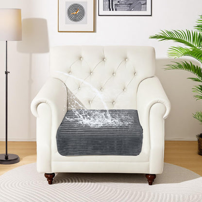 NAISI Couch Covers for Dogs Waterproof Flannel Striped Sofa Cover Pet Friendly Washable Dog Mat for Couch Anti Slip Sectional Sofa Slipcover Protector(2pcs/35"x63"+35"x70",Dark Grey)