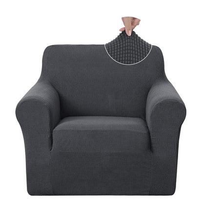U-NICE HOME Stretch Couch Cover Slipcover for 3 Cushion Sofa, Chocolate