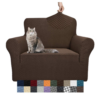 YEMYHOM Couch Cover Latest Jacquard Design High Stretch Sofa Covers for 3 Cushion Couch, Pet Dog Cat Proof Slipcover Non Slip Magic Elastic Furniture Protector (Sofa, Light Gray)