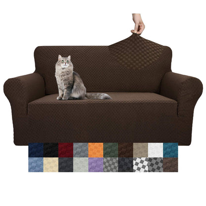 YEMYHOM Couch Cover Latest Jacquard Design High Stretch Sofa Covers for 3 Cushion Couch, Pet Dog Cat Proof Slipcover Non Slip Magic Elastic Furniture Protector (Sofa, Light Gray)