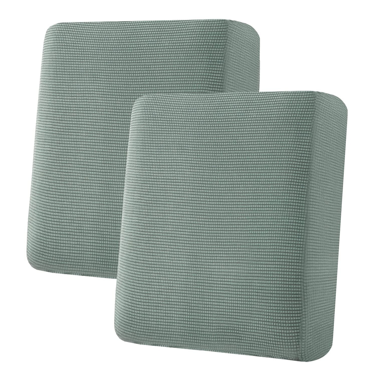H.VERSAILTEX Super Stretch Individual Seat Cushion Covers Sofa Covers Couch Cushion Cover Slipcover Sets Thick Jacquard Textured Twill Fabric (3 Piece Sofa Cushion Covers, Grey)