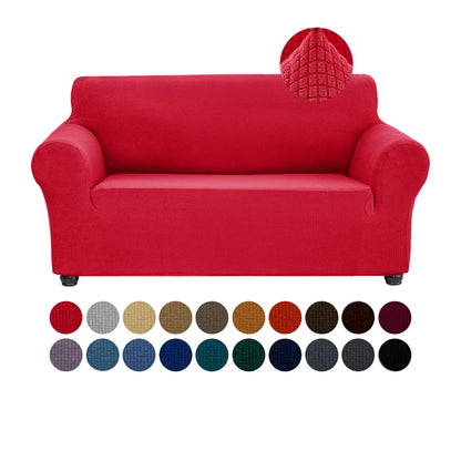 Joccun Stretch Couch Cover Slipcovers, 1-Piece Sofa Covers for 3 Cushion Couch Spandex Jacquard Washable Furniture Protector Cover for Living Room,Kids,Pets(Sofa,Black)