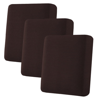H.VERSAILTEX Super Stretch Individual Seat Cushion Covers Sofa Covers Couch Cushion Cover Slipcover Sets Thick Jacquard Textured Twill Fabric (3 Piece Sofa Cushion Covers, Grey)