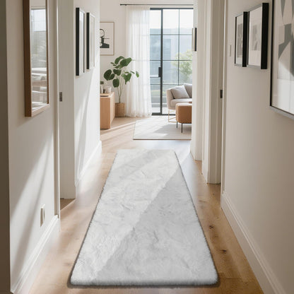Beige 8x10 Area Rugs for Living Room, Fluffy Shag Rug Large Bedroom Carpet