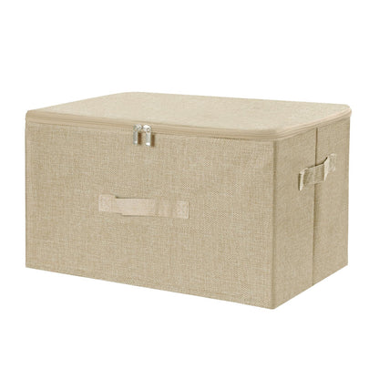 ANMINY Fabric Storage Bins with Zipper Lids, 15"x10"x6", Gray, 1 PCS