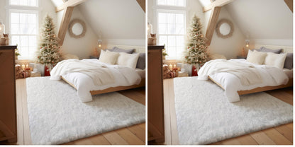 Ophanie Area Rugs for Living Room Bedroom, Washable Non-Slip Fluffy Soft Grey Shag Carpet, Indoor Floor Gray 4x6 Fuzzy Shaggy Living Room Plush Rug for Kids Home Dorm Decor Aesthetic