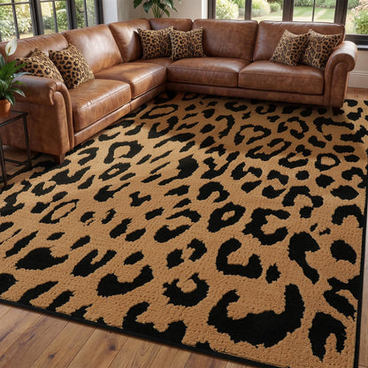 YIHOUSE 5×7 Ft Area Rugs for Living Room: Modern Washable Rug - Abstract Black and Cream White Rug for Bedroom Dining Room Office Playroom Nursery Home Decor - Nonslip Non-Shedding Striped Rugs