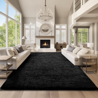 Ophanie Area Rugs for Living Room Bedroom, Washable Non-Slip Fluffy Soft Grey Shag Carpet, Indoor Floor Gray 4x6 Fuzzy Shaggy Living Room Plush Rug for Kids Home Dorm Decor Aesthetic