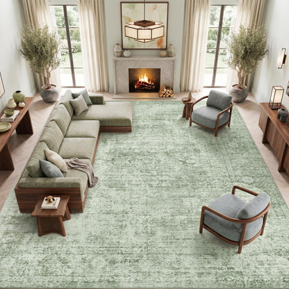 Homemate Washable Rug 9x12 Area Rugs - Vintage Rugs for Living Room