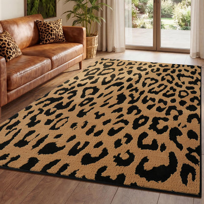 YIHOUSE 5×7 Ft Area Rugs for Living Room: Modern Washable Rug - Abstract Black and Cream White Rug for Bedroom Dining Room Office Playroom Nursery Home Decor - Nonslip Non-Shedding Striped Rugs
