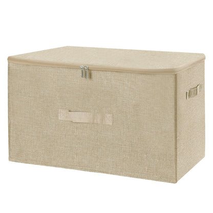 ANMINY Fabric Storage Bins with Zipper Lids, 15"x10"x6", Gray, 1 PCS
