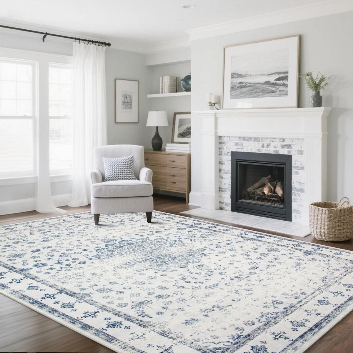 Washable Rugs 8x10 Area Rugs for Living Room,Bedroom,Dining Room Carpet