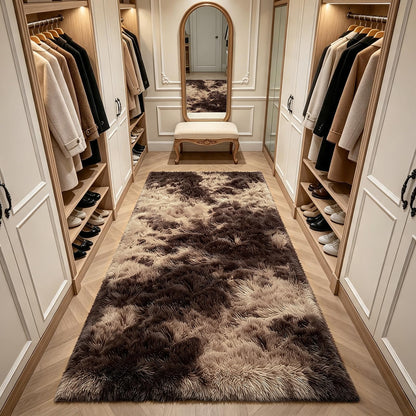 Beige 8x10 Area Rugs for Living Room, Fluffy Shag Rug Large Bedroom Carpet