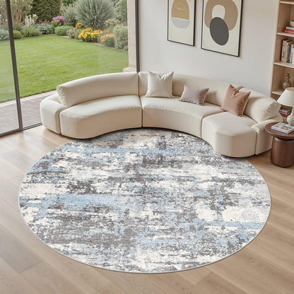 8x10 Area Rugs Living Room Abstract Washable Rug, Gold Brown
