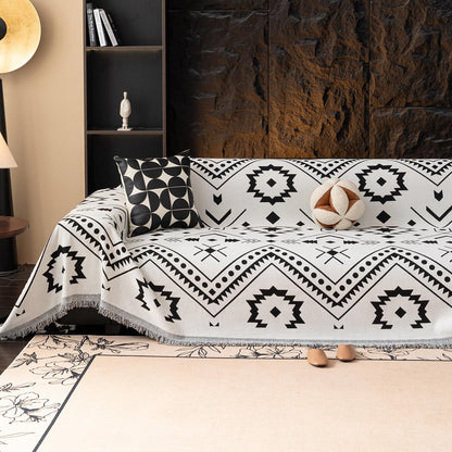 VClife Bohemian Sofa Covers Chenille Couch Cover for Sectional Couch, Soft Non Slip Couch Covers for 2 Cushion Sofa Breathable Sofa Furniture Protector Slip Cover for Couch, Pumpkin, 71"X118"