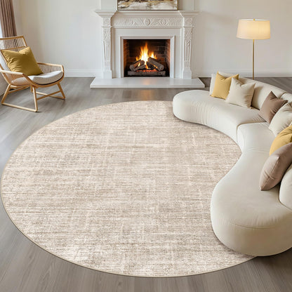 LOONGRUG 8x10 Area Rugs Washable Neutral Modern Rug for Living Room Brown