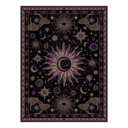 Vacuum-Friendly, 8x10 Washable Area Rug, Black Gold Beige Red