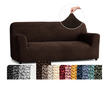 PAULATO Premium Stretch Couch Covers for Sofa - Sofa Chair Cover Washable, Dogs & Pets Friendly - Elastic Polyester Loveseat Slipcovers - Non-Slip Love Seat Couch Covers - Moss Green (64"-85" Wide)
