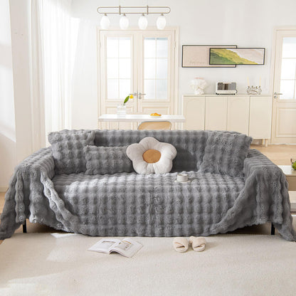 HANDONTIME Green Sofa Cover Vintage Couch Cover for Dogs 91" X150" Couch Cushion Covers with Tassel Herringbone Sofa Cover Boho Sofa Covers for 3 Cushion Couch Chenille Soft Loveseat Sofa Covers