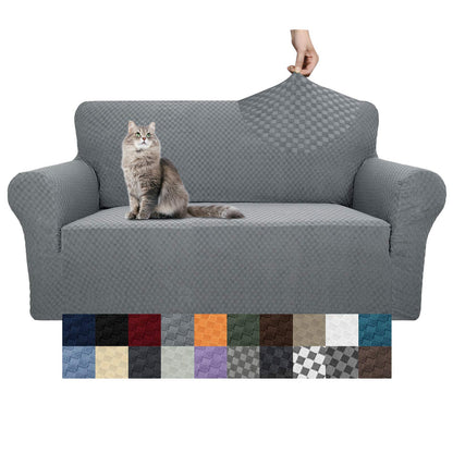 YEMYHOM Couch Cover Latest Jacquard Design High Stretch Sofa Covers for 3 Cushion Couch, Pet Dog Cat Proof Slipcover Non Slip Magic Elastic Furniture Protector (Sofa, Light Gray)