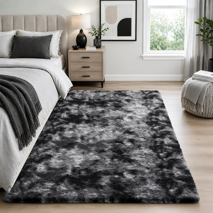 Ophanie Area Rugs 9x12 Living Room, Large Grey Bedroom Carpet, Big Shag Indoor Thick Soft Nursery Rug, Gray Fluffy Carpets for Boy and Girls Room Dorm Home Decor Aesthetic