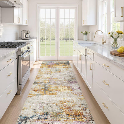LOONGRUG 6x9 Area Rugs Washable Neutral Modern Abstract Living Room Rug