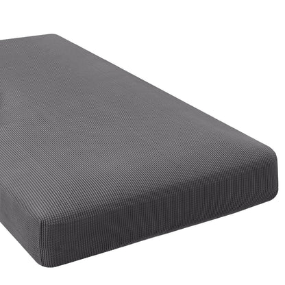 H.VERSAILTEX Super Stretch Individual Seat Cushion Covers Sofa Covers Couch Cushion Cover Slipcover Sets Thick Jacquard Textured Twill Fabric (3 Piece Sofa Cushion Covers, Grey)