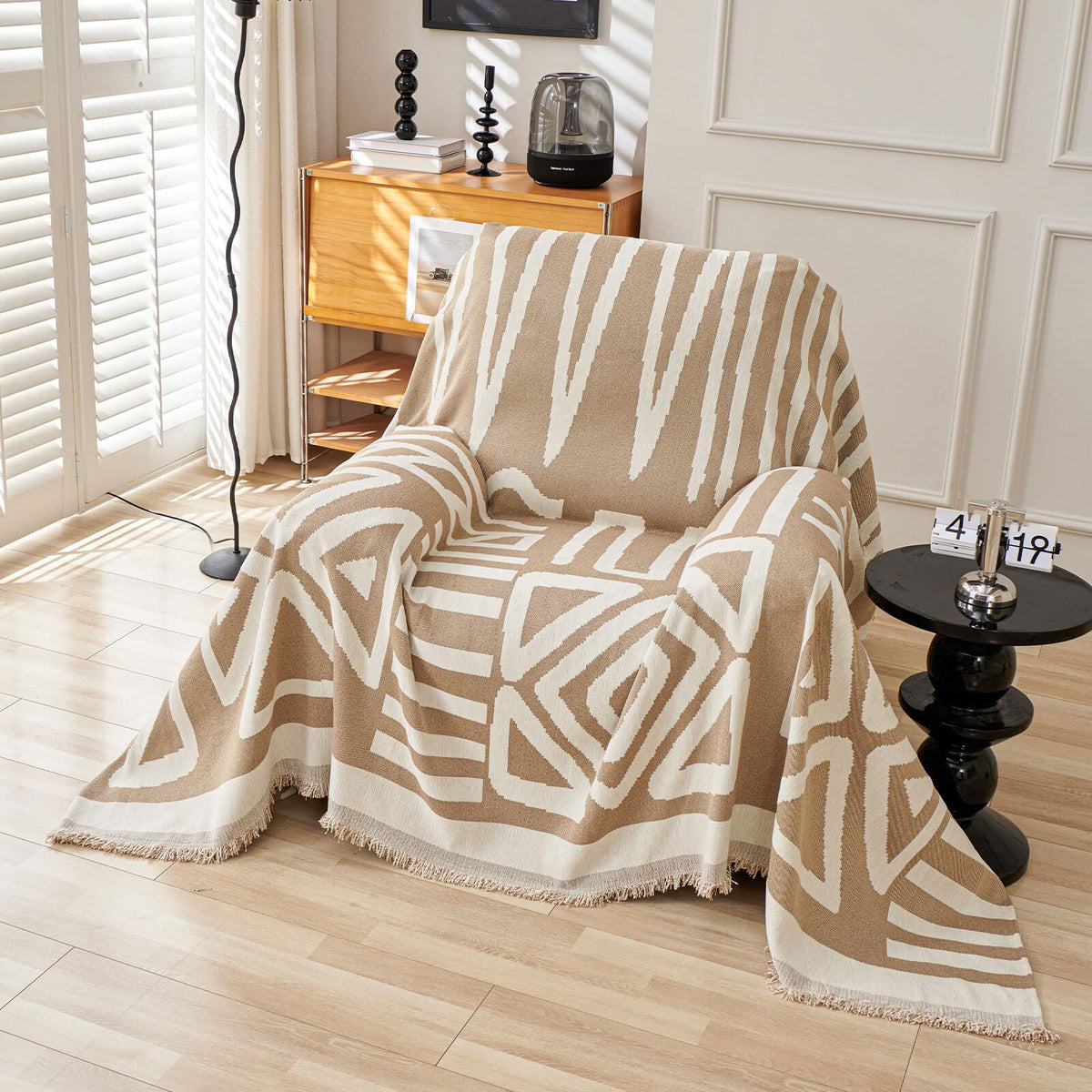 HANDONTIME Green Sofa Cover Vintage Couch Cover for Dogs 91" X150" Couch Cushion Covers with Tassel Herringbone Sofa Cover Boho Sofa Covers for 3 Cushion Couch Chenille Soft Loveseat Sofa Covers