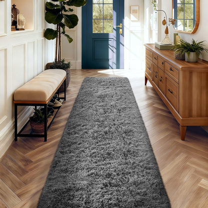 Ophanie Area Rugs for Living Room Bedroom, Washable Non-Slip Fluffy Soft Grey Shag Carpet, Indoor Floor Gray 4x6 Fuzzy Shaggy Living Room Plush Rug for Kids Home Dorm Decor Aesthetic