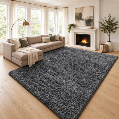 Ophanie 5x7 Area Rugs for Living Room Ivory, Fluffy Shag Large Fuzzy Plush Soft Rug, Shaggy Floor Big Carpets for Bedroom Nursery, Kids Home Decor Aesthetic with Over 99 pcs Pile fibers