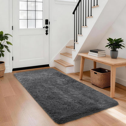 Ophanie Area Rugs for Living Room Bedroom, Washable Non-Slip Fluffy Soft Grey Shag Carpet, Indoor Floor Gray 4x6 Fuzzy Shaggy Living Room Plush Rug for Kids Home Dorm Decor Aesthetic