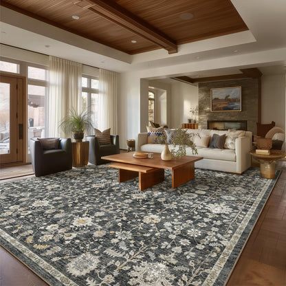 Machine Washable Rugs for Living Room: 8x10 Area Rugs for Bedroom