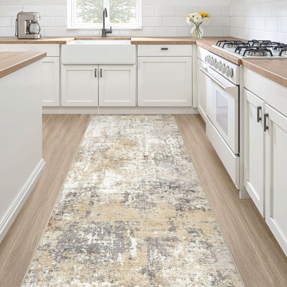 LOONGRUG 6x9 Area Rugs Washable Neutral Modern Abstract Living Room Rug