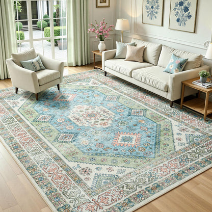 Lofus 8x10 Area Rugs for Living Room Bedroom, Soft Boho Carpet Floral Brown