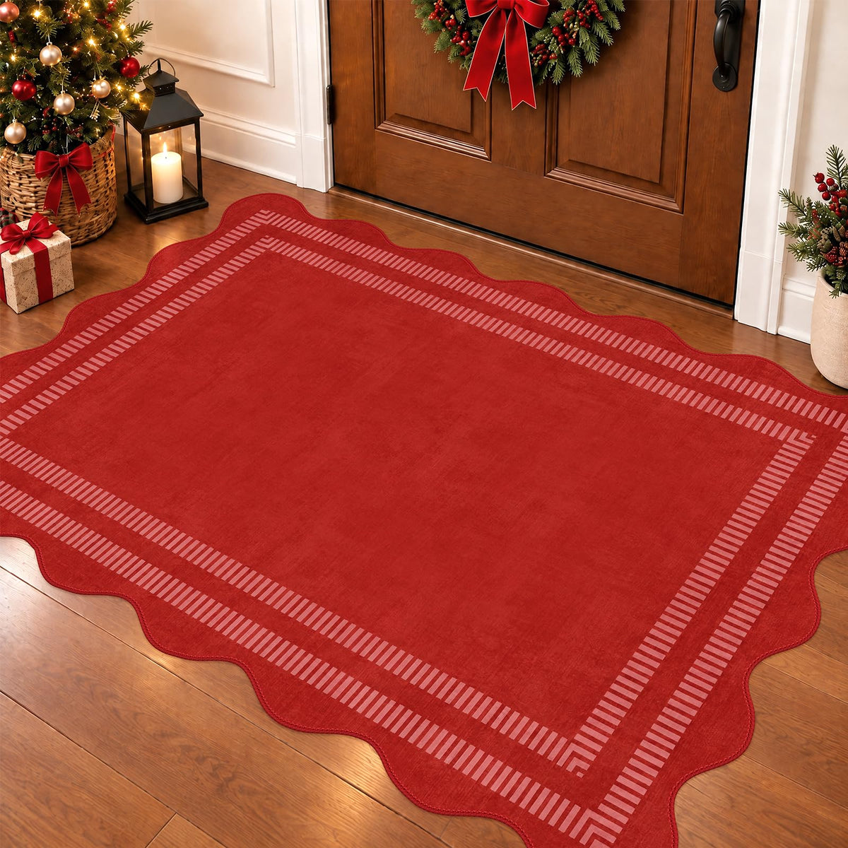 Area Rugs 5x7 Living Room Washable Modern Rug, Neutral Beige Soft Non Slip Rugs Ultra-Thin Indoor Carpet for Bedroom Dining Room Nursery Home Office