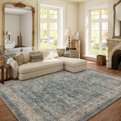 Area Rugs 9x12 Living Room: Washable Bedroom Rug Non Slip Large Boho Carpet