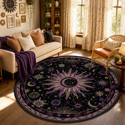 Vacuum-Friendly, 8x10 Washable Area Rug, Black Gold Beige Red