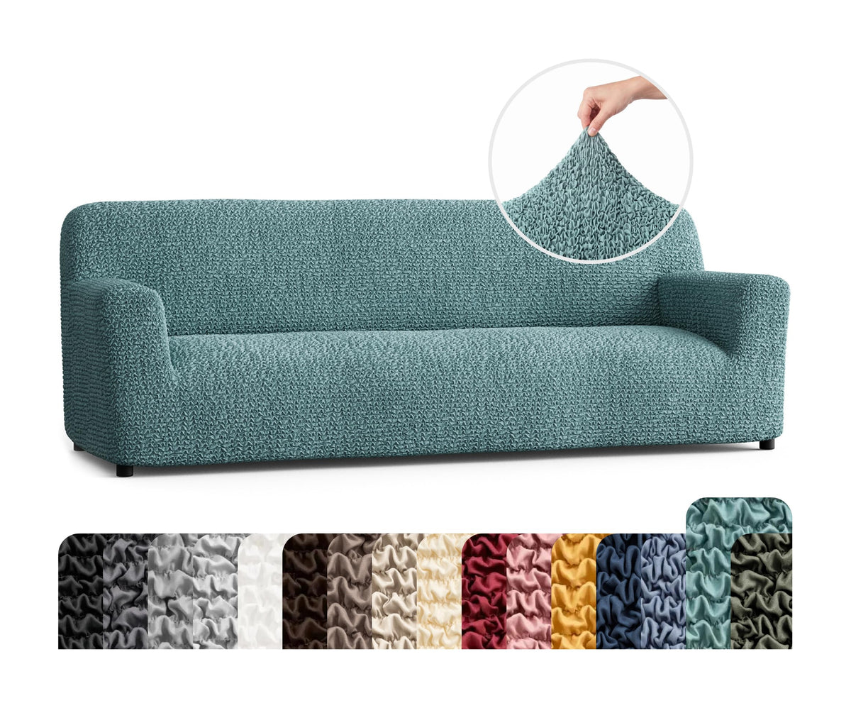 PAULATO Premium Stretch Couch Covers for Sofa - Sofa Chair Cover Washable, Dogs & Pets Friendly - Elastic Polyester Loveseat Slipcovers - Non-Slip Love Seat Couch Covers - Moss Green (64"-85" Wide)
