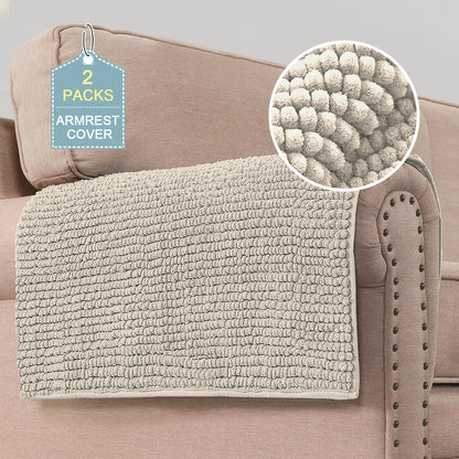 H.VERSAILTEX Plush Chenille Dog Bed Cover Thick Soft Sofa Cover for 3 Cushion Couch Anti Slip Couch Cover Furniture Protector for Dog, Pet, Cat (35" x 82", Ivory)