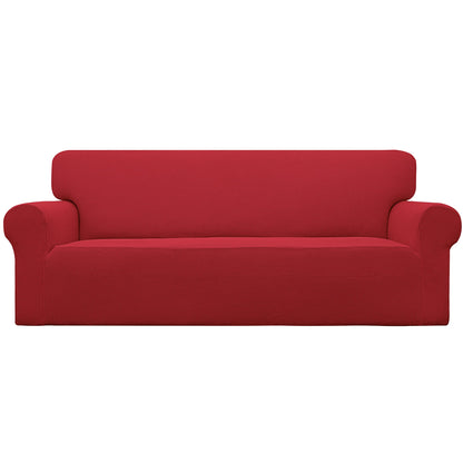 Easy-Going Stretch Loveseat Couch Covers Washable Dark Gray