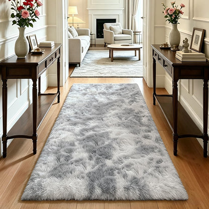 Beige 8x10 Area Rugs for Living Room, Fluffy Shag Rug Large Bedroom Carpet