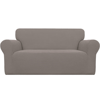 Easy-Going Stretch Loveseat Couch Covers Washable Dark Gray