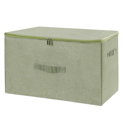ANMINY Fabric Storage Bins with Zipper Lids, 15"x10"x6", Gray, 1 PCS