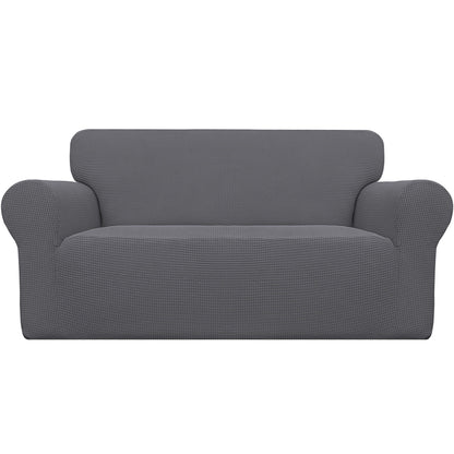 Easy-Going Stretch Loveseat Couch Covers Washable Dark Gray